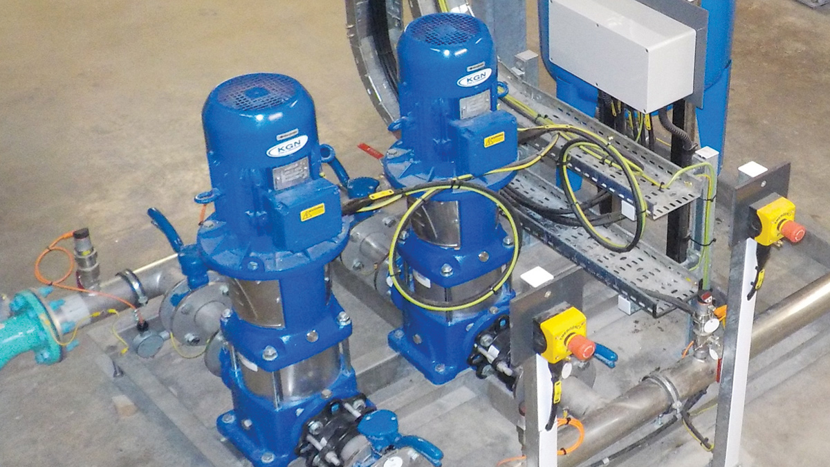 Skid mounted package pumpset - Courtesy of Bristol Water