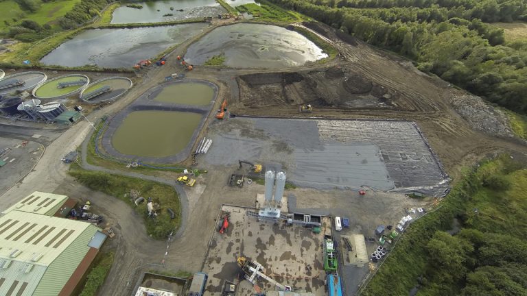 Aerial view of site works - Courtesy Richard Tyreman