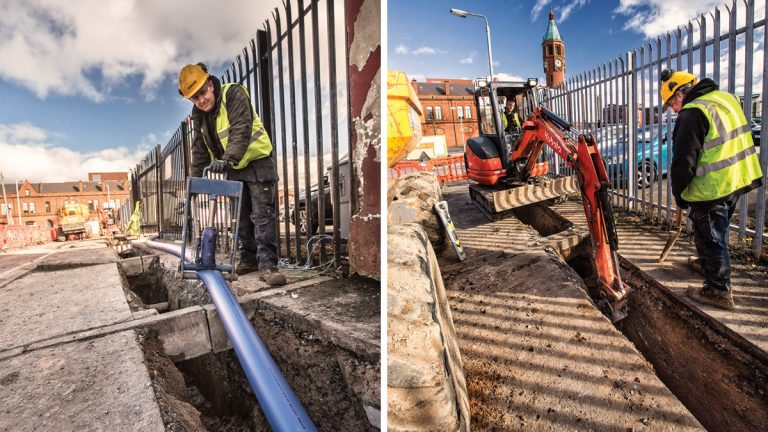 Water mains improvement work continues in the Belfast area (spring 2016) - Courtesy of NI Water