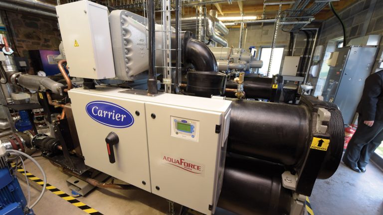 One of the 400kW Carrier heat pumps - Courtesy of Scottish Water Horizons