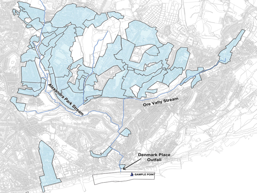 Hastings surface water sub-catchments - Courtesy of MWH