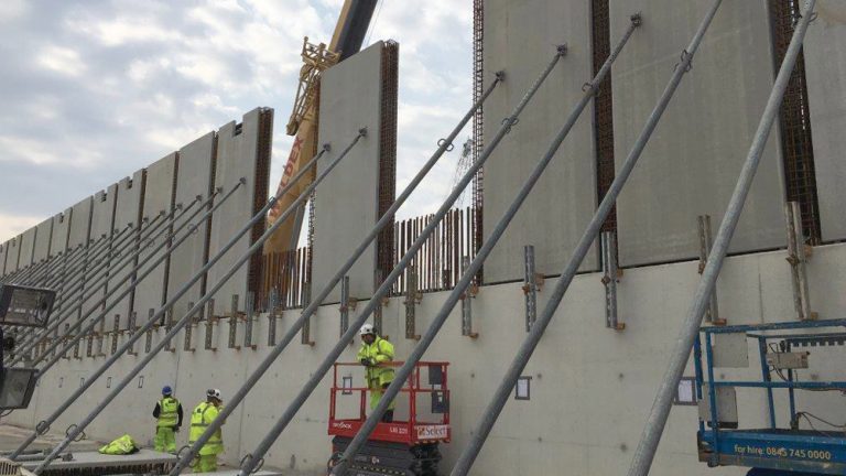 ASP under construction showing hybrid twinwall system - Courtesy of United Utilities and Laing O’Rourke