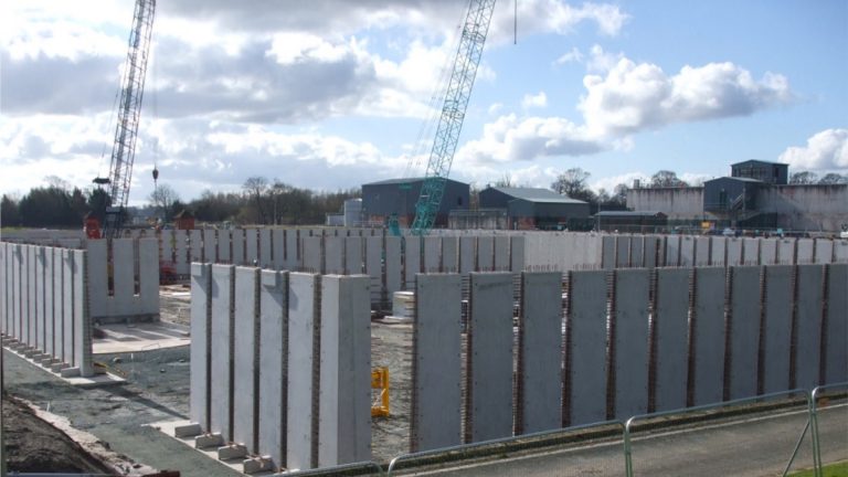 Contact tank and clearwater tank under construction - Courtesy of United Utilities