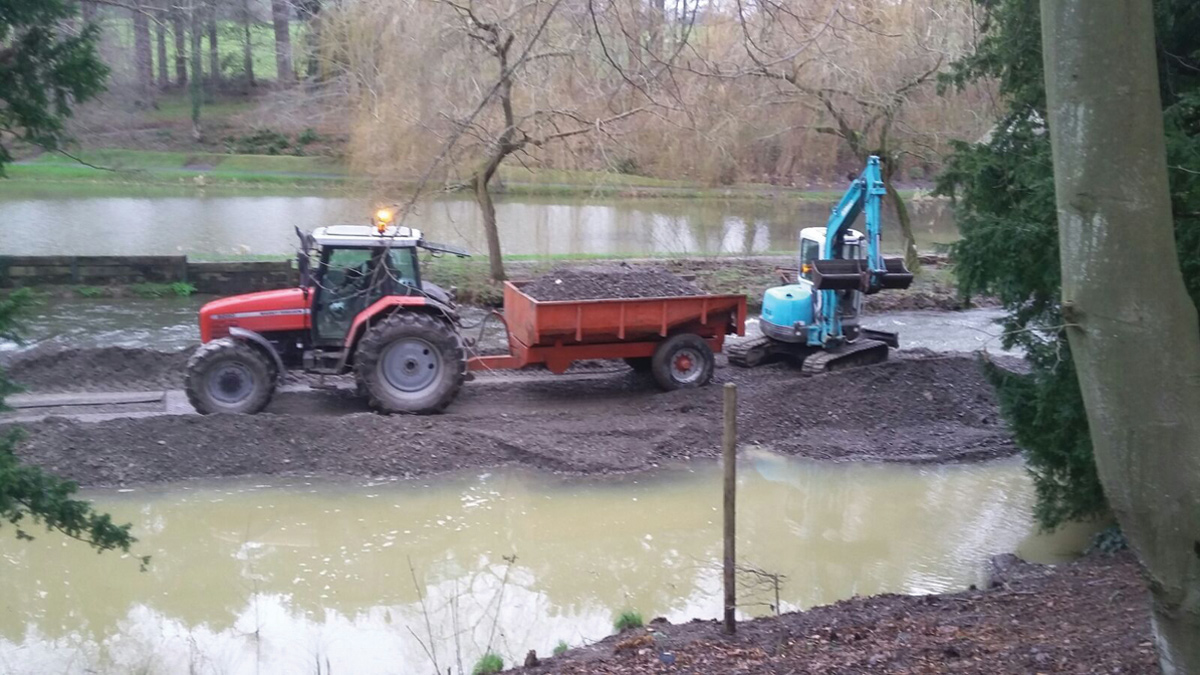 Gravel removal works following the major December 2015 flood event - Courtesy of National Trust