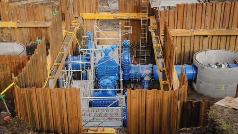 Gorbals DSR - construction of new valve station - Courtesy of amey-Black & Veatch