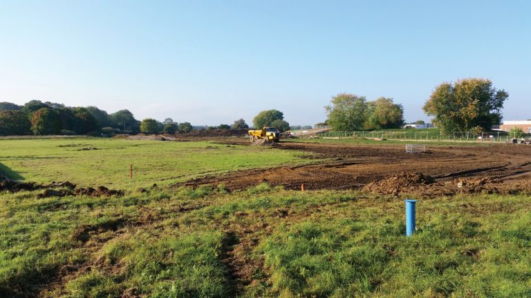 Stormwater treatment plot before construction - Courtesy of Costain