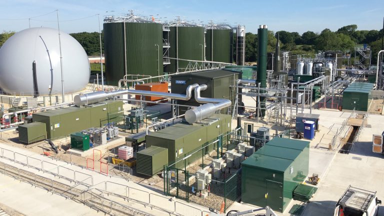 2 (No.) CHP engines in foreground. Engine start-up achieved to programme using temporary gas supply - Courtesy of Costain