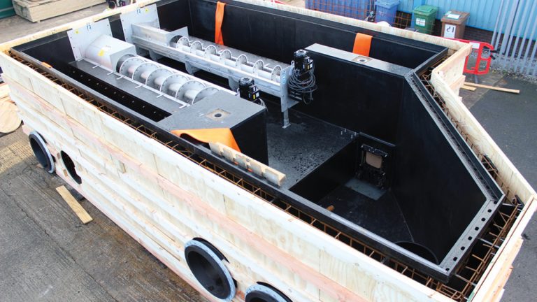 Bespoke Pipex px® civil engineered chamber complete with factory-fitted rebar reinforcement & shuttering and internal equipment