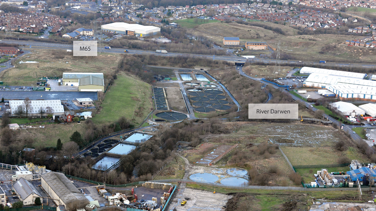 Darwen WwTW - Courtesy of Airviews Photography & Co