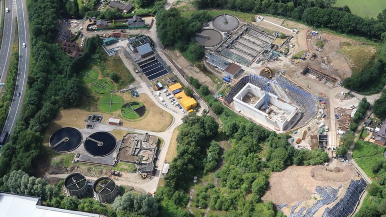 Royton WwTW - Overview - Construction of the detention tank - Courtesy of United Utilities