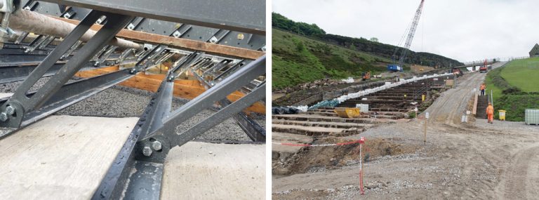(left) Bespoke formwork for in situ concrete and (right) logistically challenging site conditions - Courtesy of MMB