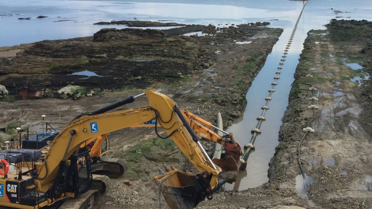 Outfall pipe installation – prior to flood procedure, courtesy of Royal HaskoningDHV