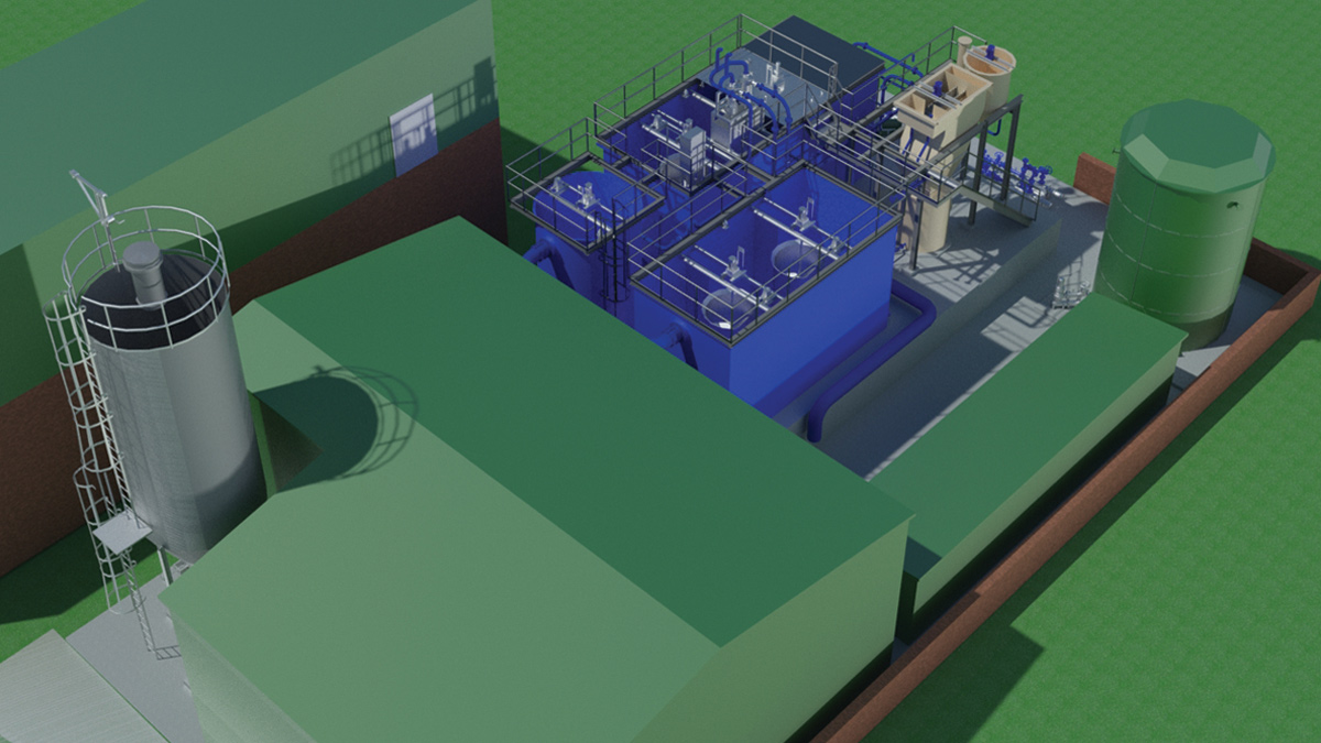 Metaldehyde removal plant render - Courtesy of Trant Engineering Ltd