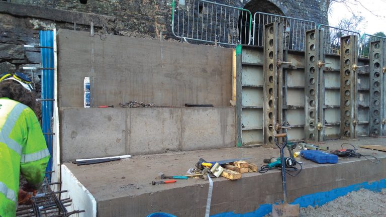 Reinforced concrete wall construction - Courtesy of Arcadis