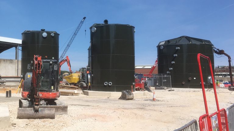 Kinmel Bay sludge storage tanks - Courtesy of MMB