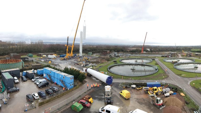 Overview of the project and delivery of the final turbine shaft section - Courtesy of Welsh Water