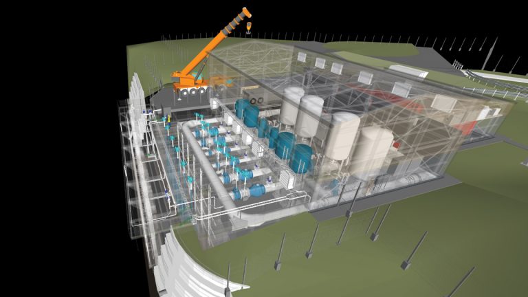 Proposed pumping station 3D model - Courtesy of Arcadis