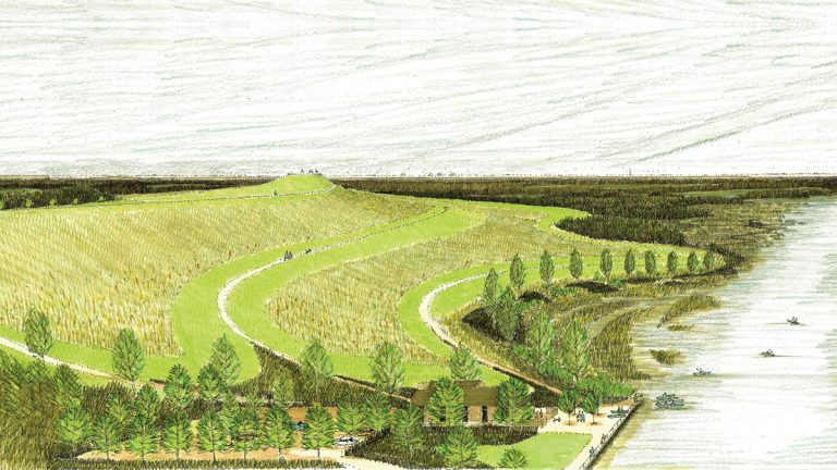 Artist’s impression of Sunnymeads Country Park, a landscape enhancement - Courtesy of Black & Veatch, enplan, Environment Agency
