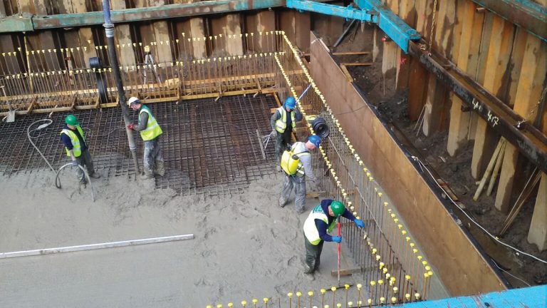 Concrete pour on storage tank at Cullybackey - Courtesy of NI Water