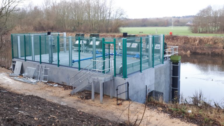Completed structure as viewed from the bank - Courtesy of Mott MacDonald Bentley
