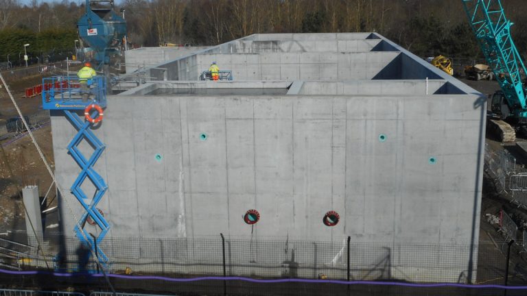 Nereda reactors - construction in progress - Courtesy of Scottish Water