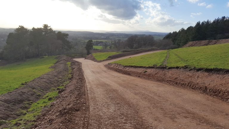 Haul road on completion - Courtesy of Barhale Ltd