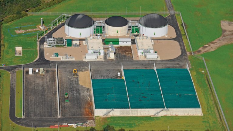 Aerial view of plant commissioned in 2010 - Courtesy of Severn Trent Green Power Ltd