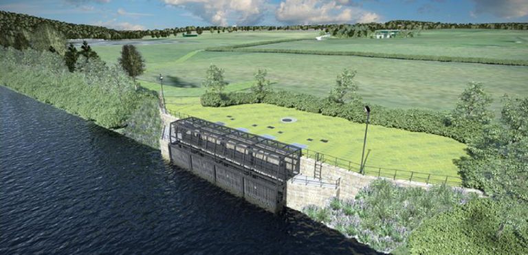 Artists impression of the intake structure - Courtesy Severn Trent Water