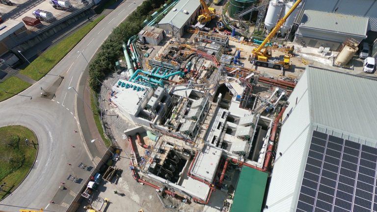 Aerial view of new inlet works and fine screening plant - Courtesy of SWW Delivery Alliance H5O