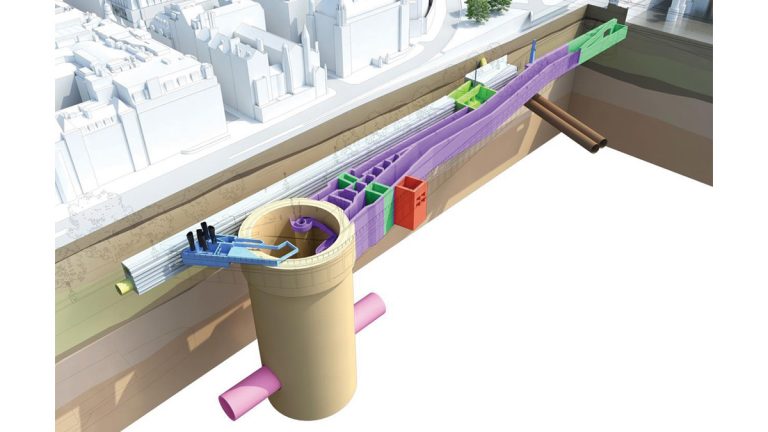 Proposed CSO shaft and Fleet Culvert at Blackfriars - Courtesy of Tideway