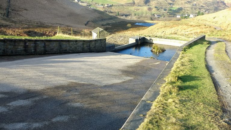 Figure 5: The existing northern embankment spillway - Courtesy of MMB