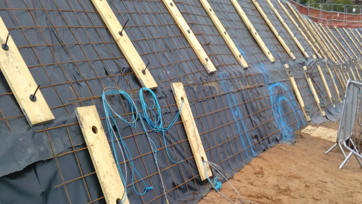 Phase 2B showing make-up of reinforcement system - Courtesy of OGI Groundwater Specialists