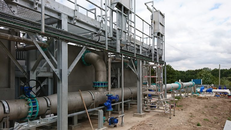 Winsford STW - Evergreen cloth filter model MSF12/60 inlet manifold - Courtesy of Evergreen Water Solutions and LiMA