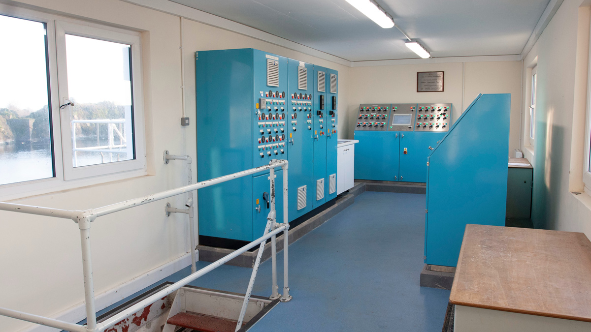 Completed on site control room including MCC panels - Courtesy of Guernsey Water