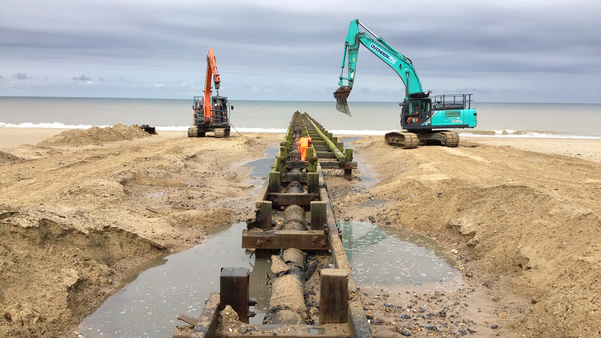 Existing outfall removal following completion - Courtesy of Royal HaskoningDHV