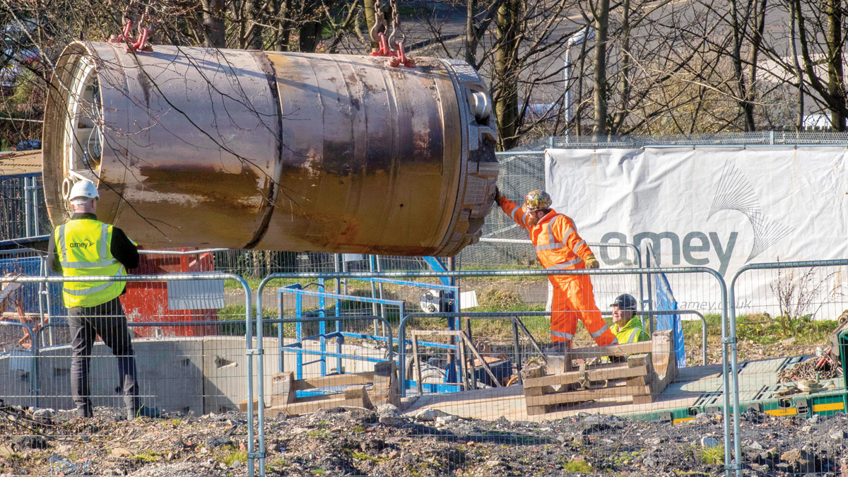 TBM extraction - Courtesy of Scottish Water