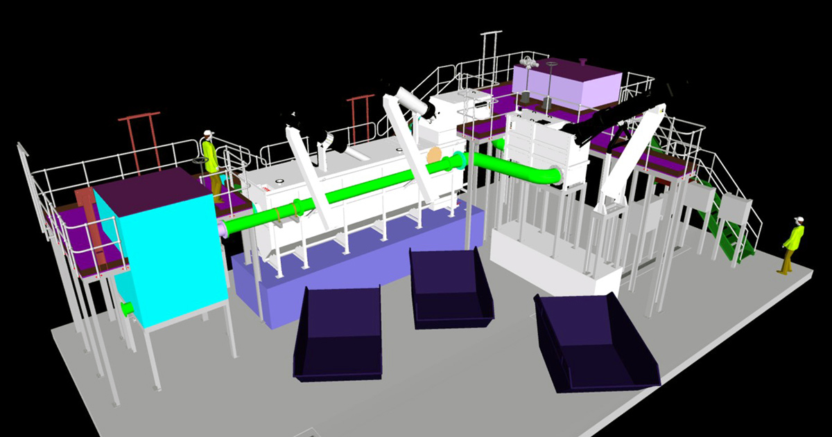 View of 3D model of inlet works from Navisworks viewer - Courtesy of ESD