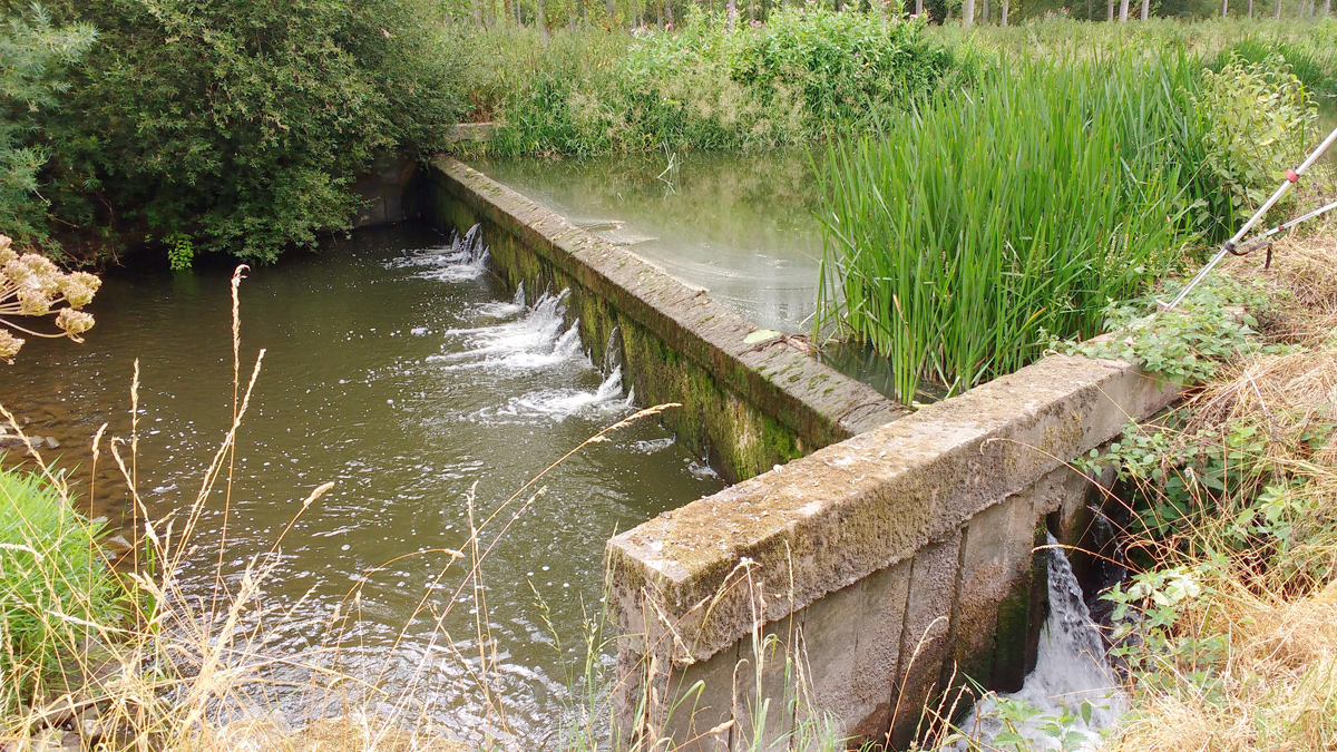 The original weir was a barrier to fish passage - Courtesy of Galliford Try