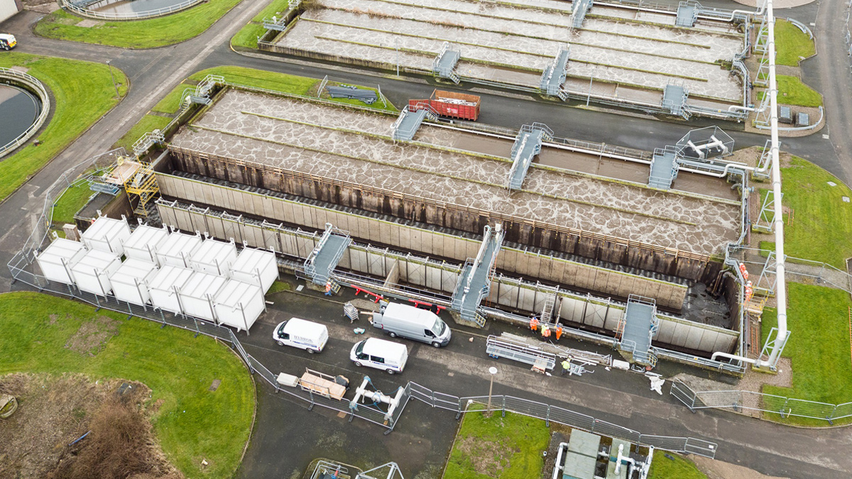 Aerial view of IFAS cages - Courtesy of MMB