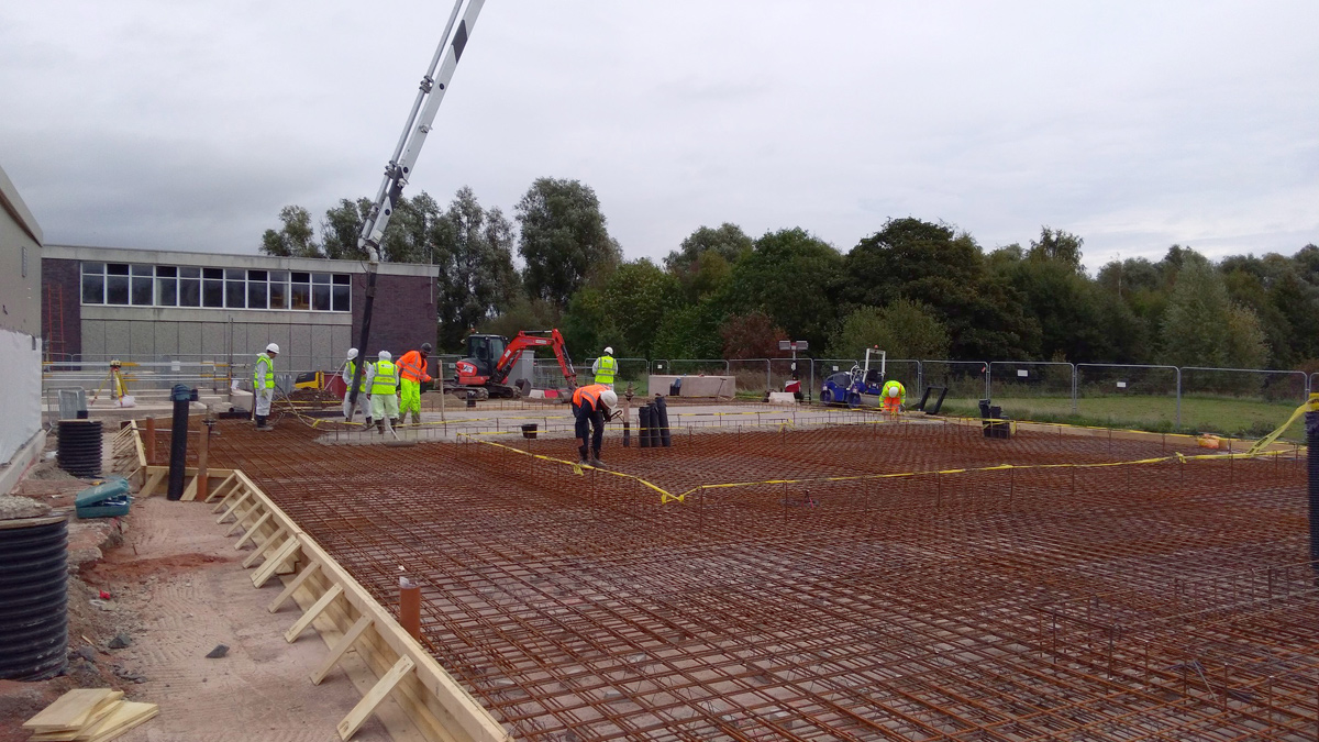 Tertiary solids removal slab pour - Courtesy of MMB