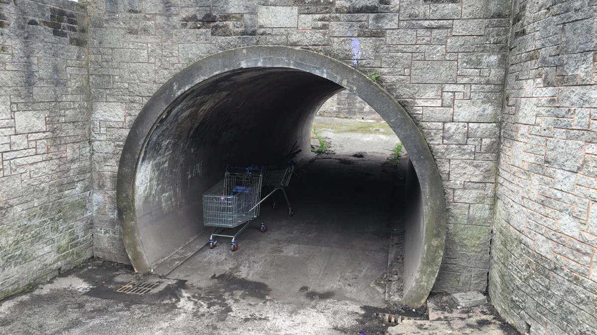 Pedestrian underpass before conversion - Courtesy of Severn Trent Water