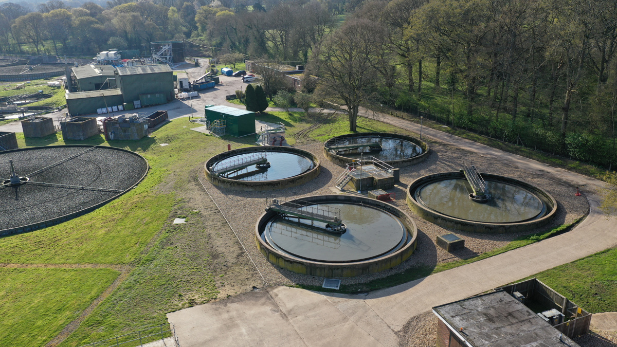 Two existing PSTs converted to humus settlement tanks - Courtesy of Southern Water