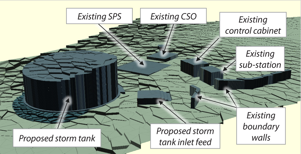 Figure 2: Extract from the surface model - Proposed - Courtesy of Arcadis