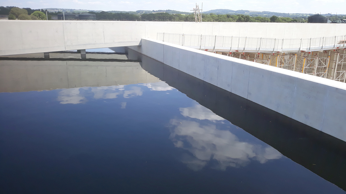 Nereda® tank June 2019: Cell 3 water test (with FE), GASS Structure in Cell 4 - Courtesy of United Utilities
