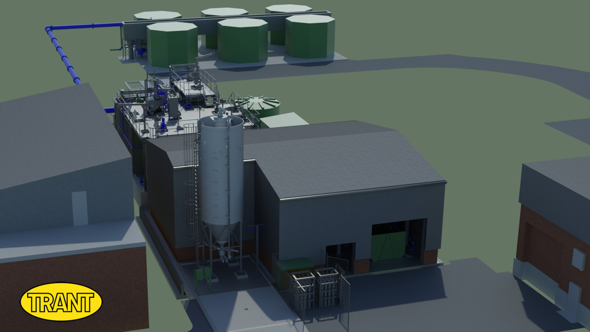 3D render of the metaldehyde removal plant - Courtesy of Trant Engineering