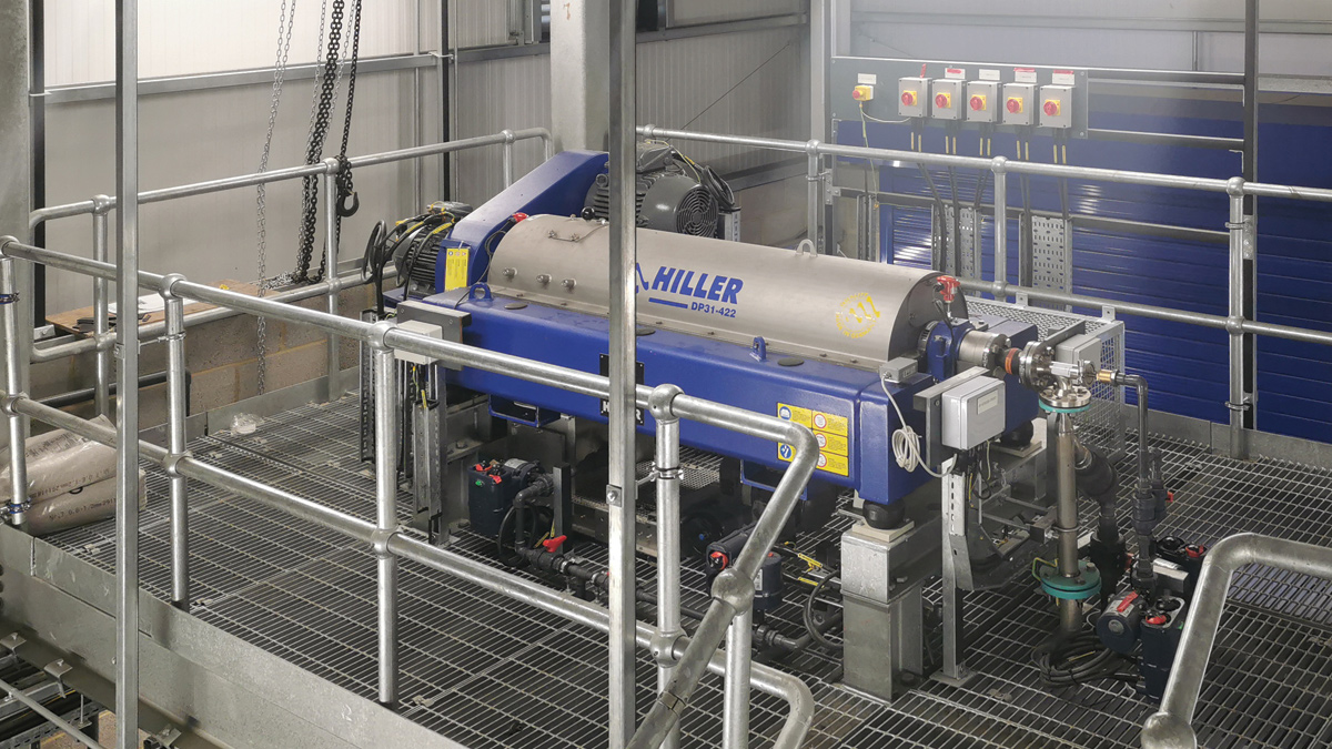 Dewatering centrifuge from MSE Hiller - Courtesy of Trant Engineering
