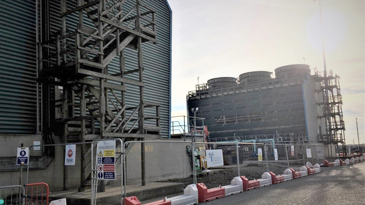 Bran Sands cooling towers prior to demolition - Courtesy of Interserve Construction