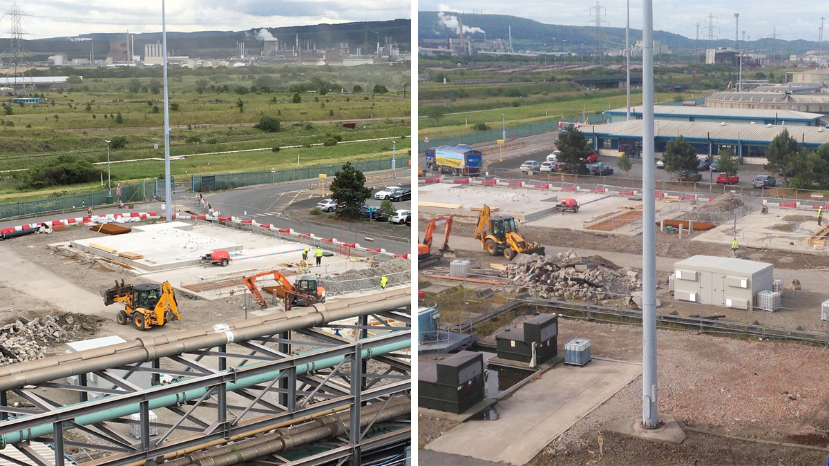 Biogas upgrading plant (BUP) slab construction - Courtesy of Interserve Construction