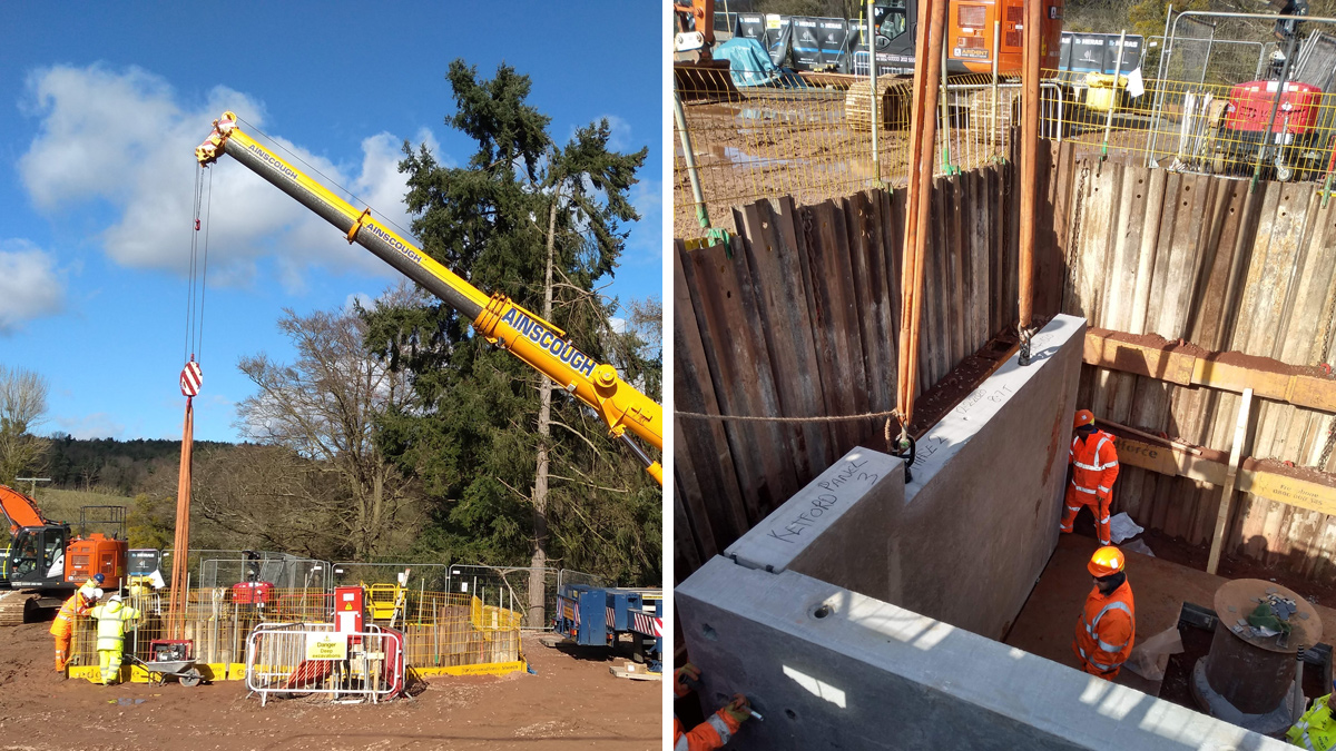 Borehole 4 chamber installation - Courtesy of Galliford Try