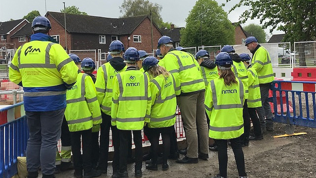 A visit by school children to the site - Courtesy of nmcn PLC